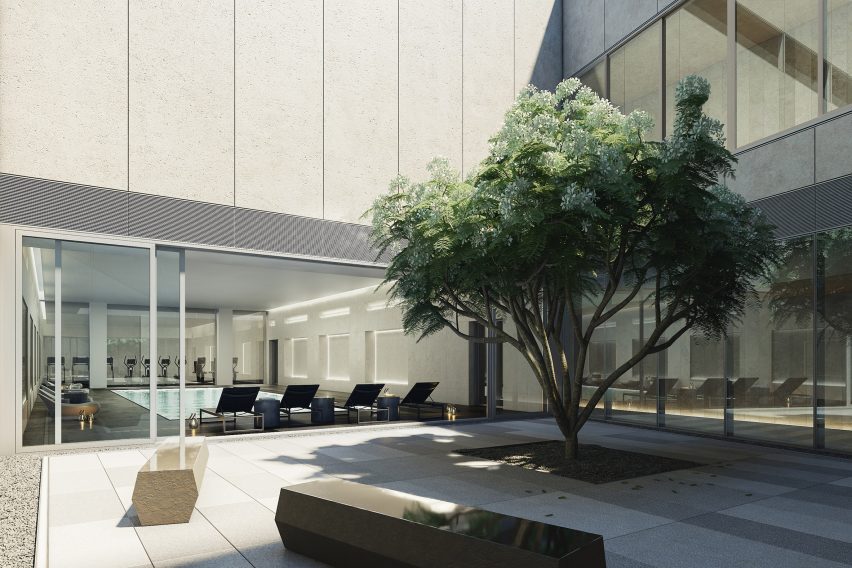 Penthouse Courtyard 121 E 22nd St OMA Rem Koolhaas Residential Tower