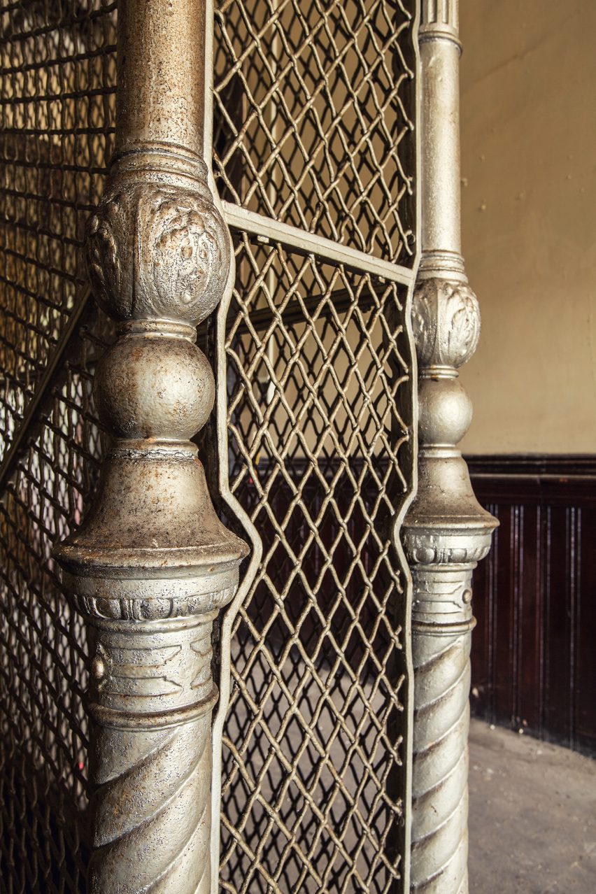 Stairwell Suicide Cage ornate metalwork Matt Van der Velde Architecture Abandoned Asylums Interior Jonglez Publishing