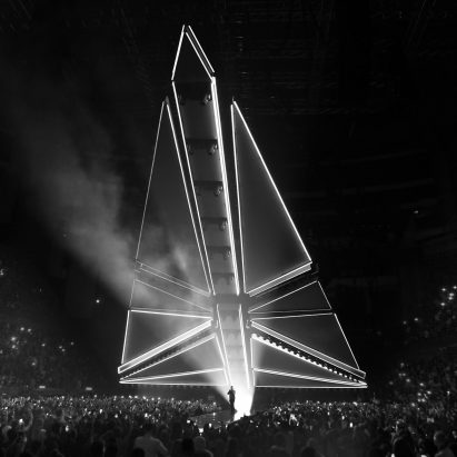 Es Devlin’s folding star destroyer looms over The Weeknd’s world tour