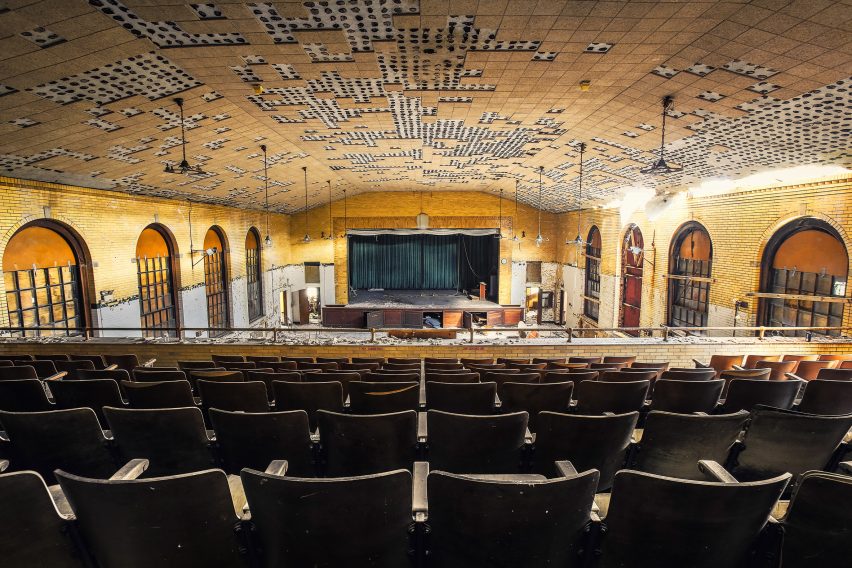 Asylum Theater Matt Van der Velde Architecture Abandoned Asylums Interior Jonglez Publishing