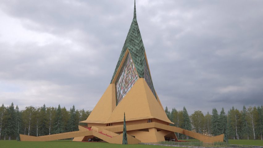 Frank Lloyd Wright’s unbuilt Trinity Chapel brought to life in images by David Romero