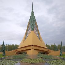 Frank Lloyd Wright’s unbuilt Trinity Chapel brought to life in images by David Romero