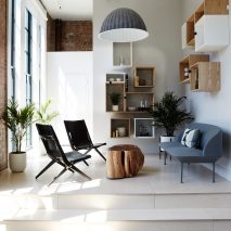 Felt-lined booths and Scandinavian furniture feature in office for mobile game studio Dots