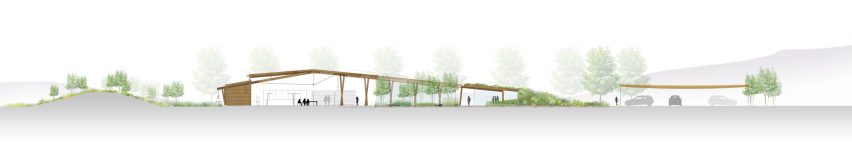 Section of Washington Fruit Produce HQ Graham Baba Architects