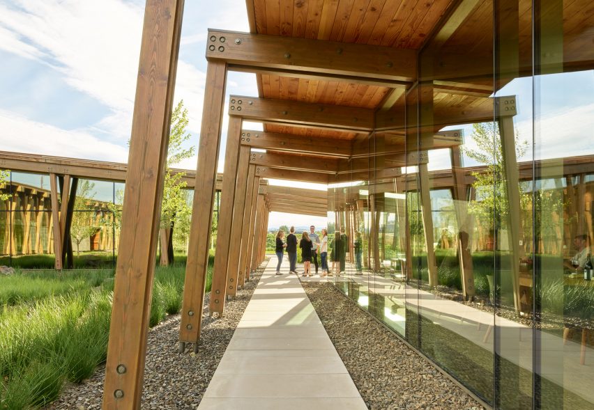 Exterior day view of Washington Fruit Produce HQ Graham Baba Architects