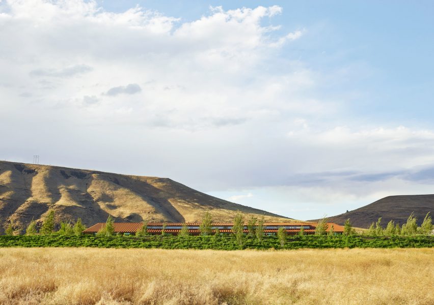 Exterior day view of Washington Fruit Produce HQ Graham Baba Architects