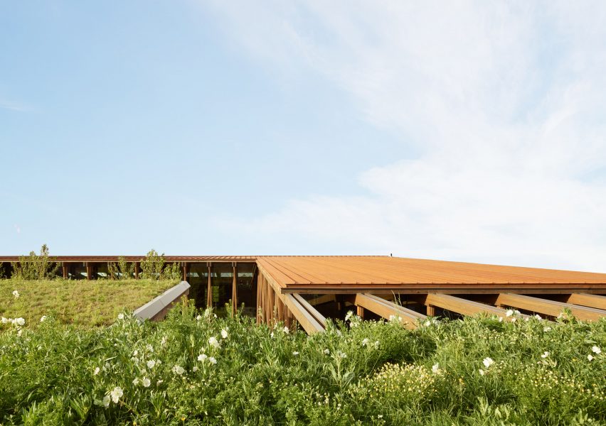 Exterior day view of Washington Fruit Produce HQ Graham Baba Architects