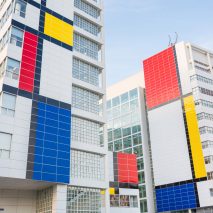 Mondrian-style paintwork covers Richard Meier’s City Hall in The Hague