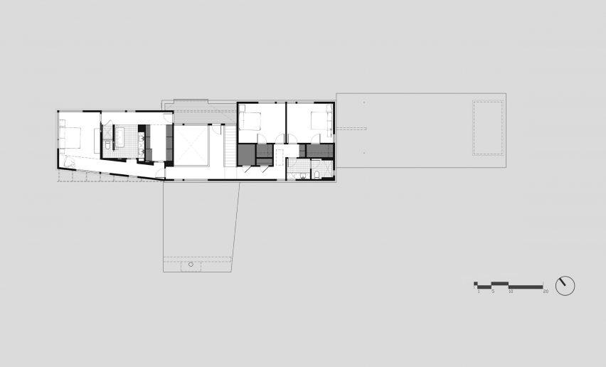 Plan of 1 Hillside by Tim Cuppett Architects