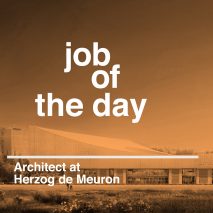Job of the day: architect at Herzog & de Meuron