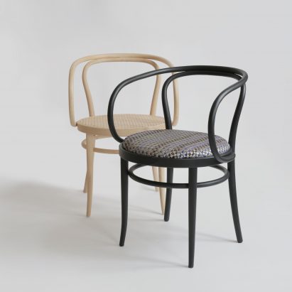 Thonet reinterprets classic bentwood 209 chair with Bolon’s Villa La Madonna material