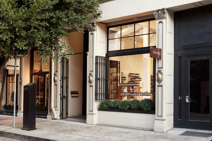 Facade - Aesop store in San Francisco Jaskson Square by Tacklebox