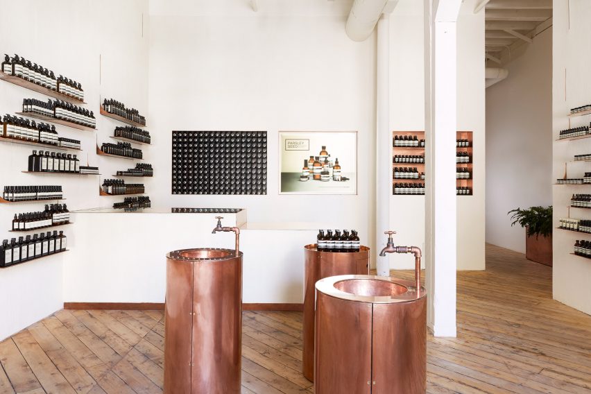 Interior - Aesop store in San Francisco Jaskson Square by Tacklebox