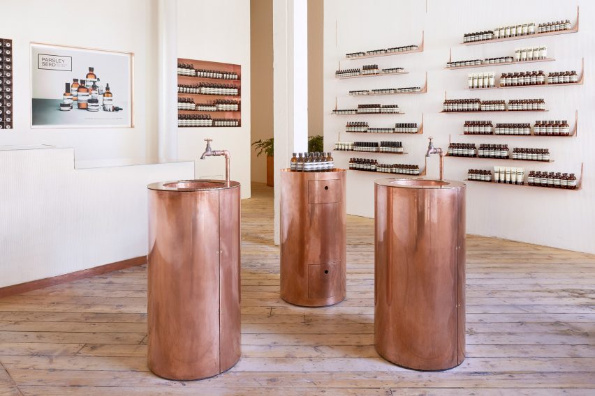 Interior - Aesop store in San Francisco Jaskson Square by Tacklebox