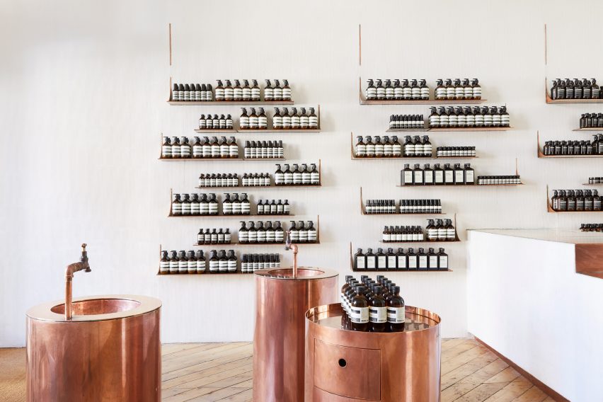 Interior - Aesop store in San Francisco Jaskson Square by Tacklebox