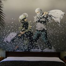 Banksy opens art-filled Walled Off Hotel on Israeli West Bank barrier