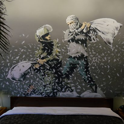 Banksy opens art-filled Walled Off Hotel on Israeli West Bank barrier