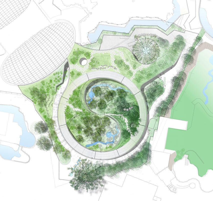 Plan of Panda House by Bjarke Ingels Group