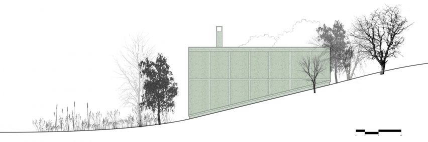 Plan for The Box, the Gangi Residence by Bamesberger Architecture