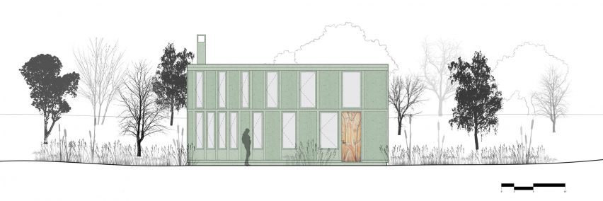 Plan for The Box, the Gangi Residence by Bamesberger Architecture