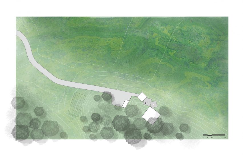 Site plan for The Box, the Gangi Residence by Bamesberger Architecture