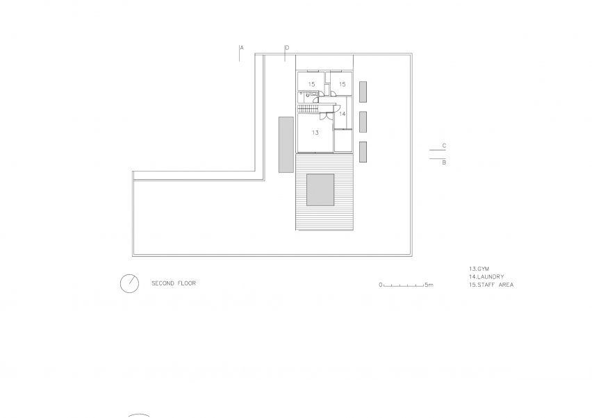 Plan of Casa Alto de Pinheiros by AMZ Arquitetos