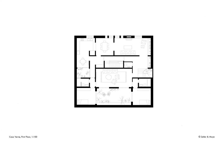 Plan of Casa Verne by Zeller & Moye
