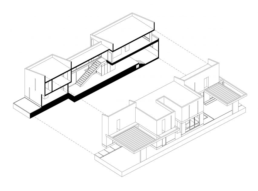 Diagram of Casa Zihuaren by Intersticial Arquitectura