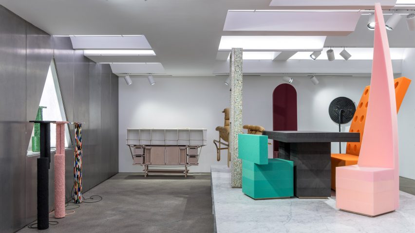 Cartoon furniture among unconventional domestic items on show at New York’s Chamber gallery