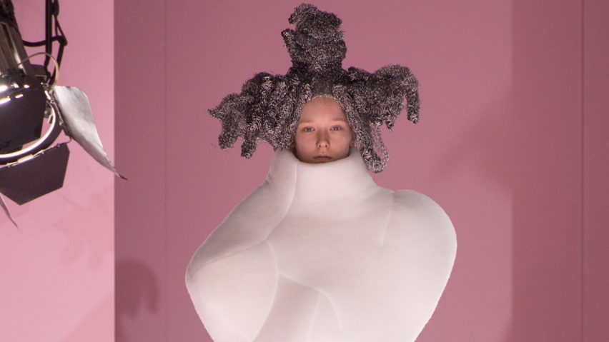 Comme des Garçons creates bulbous, armless figures in The Future of Silhouette