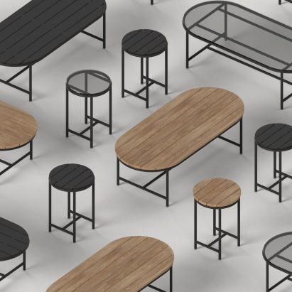 Milan: Contour Tables for Vincent Sheppard by Alain Gilles