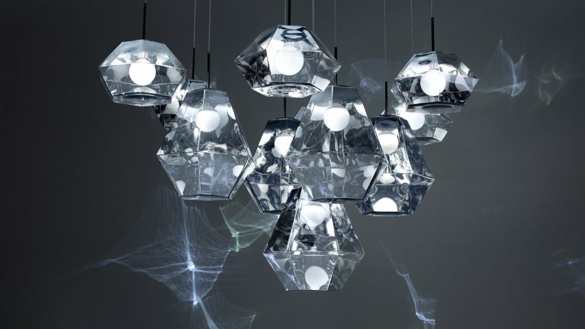 Tom Dixon explores “futuristic optics” with lighting launches in Milan