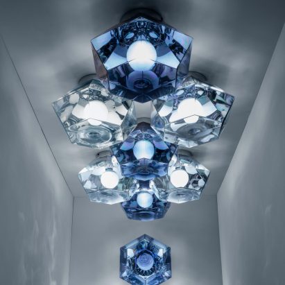Tom Dixon explores “futuristic optics” with lighting launches in Milan