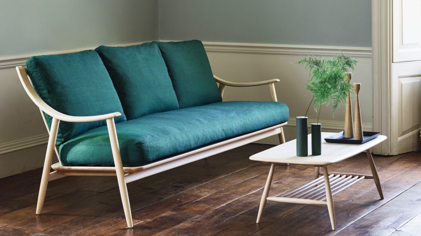 Ercol presents steam-bent wood furniture by Dylan Freeth at Milan design week
