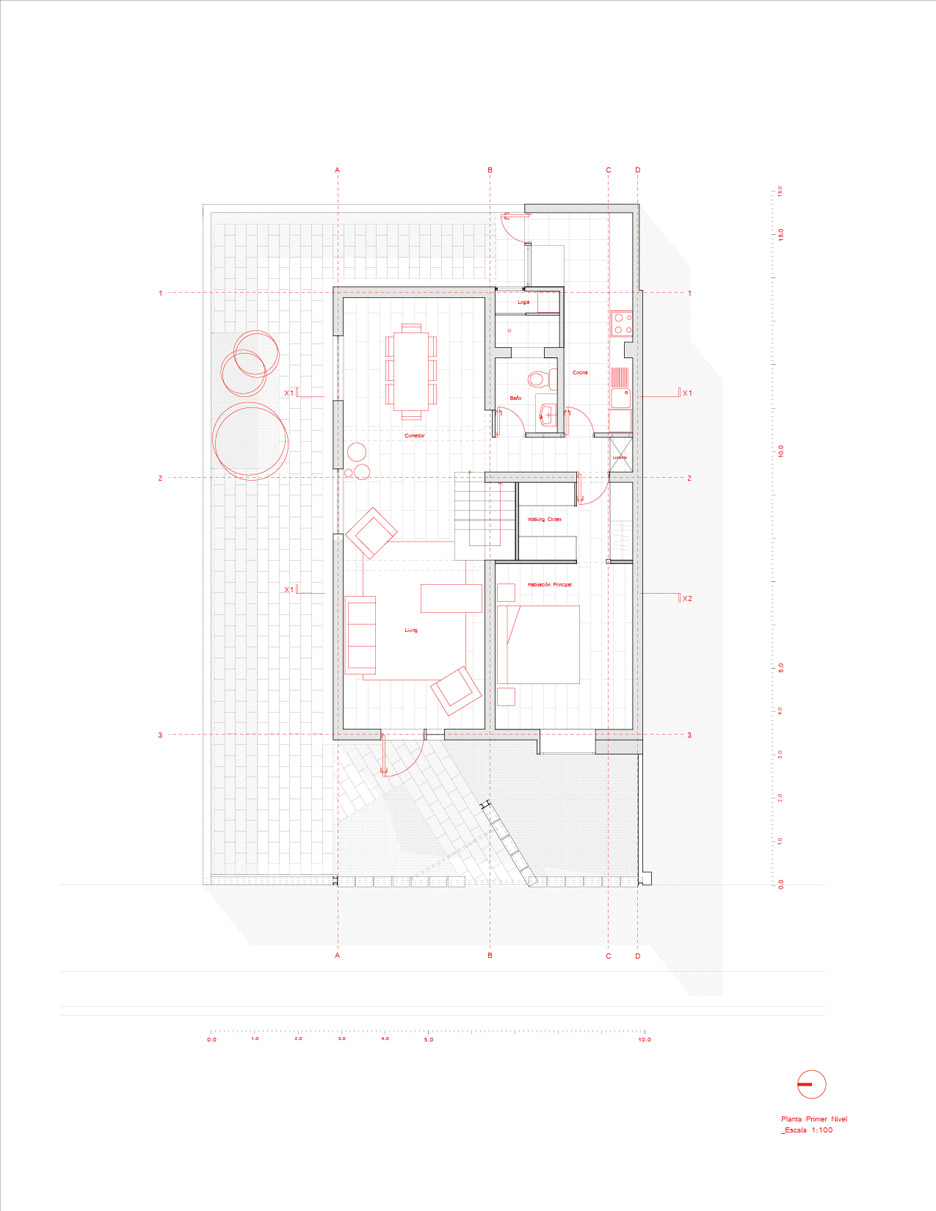 Plan for Casa Lautar by Felipe Alarcón Carreño