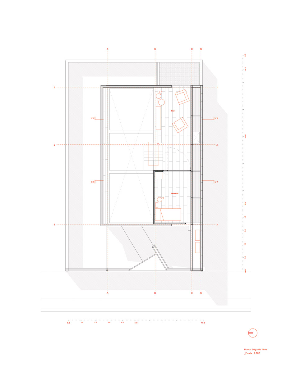 Plan for Casa Lautar by Felipe Alarcón Carreño