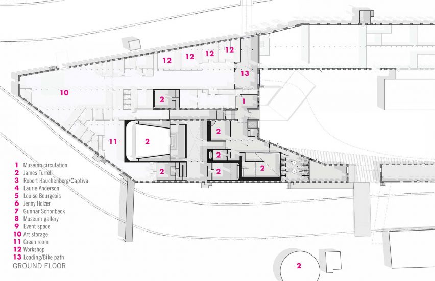 Plan of Bruner/Cott's MASS MoCA Extension