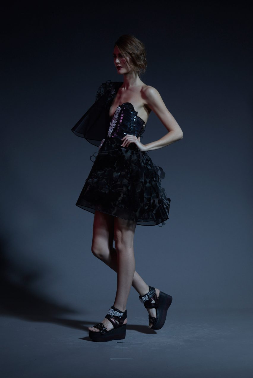 First dress made with graphene by Cute Circuit