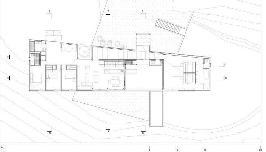 Plan for GZ House by Studio Cáceres Lazo
