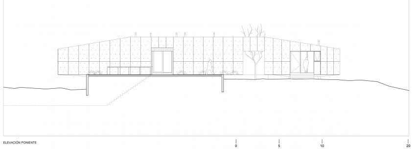 Section of GZ House by Studio Cáceres Lazo