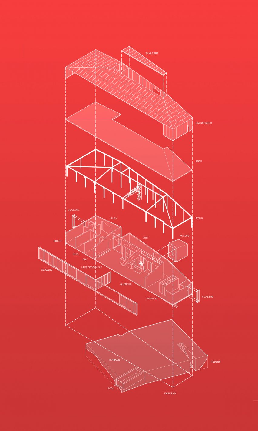 Plan of GZ House by Studio Cáceres Lazo