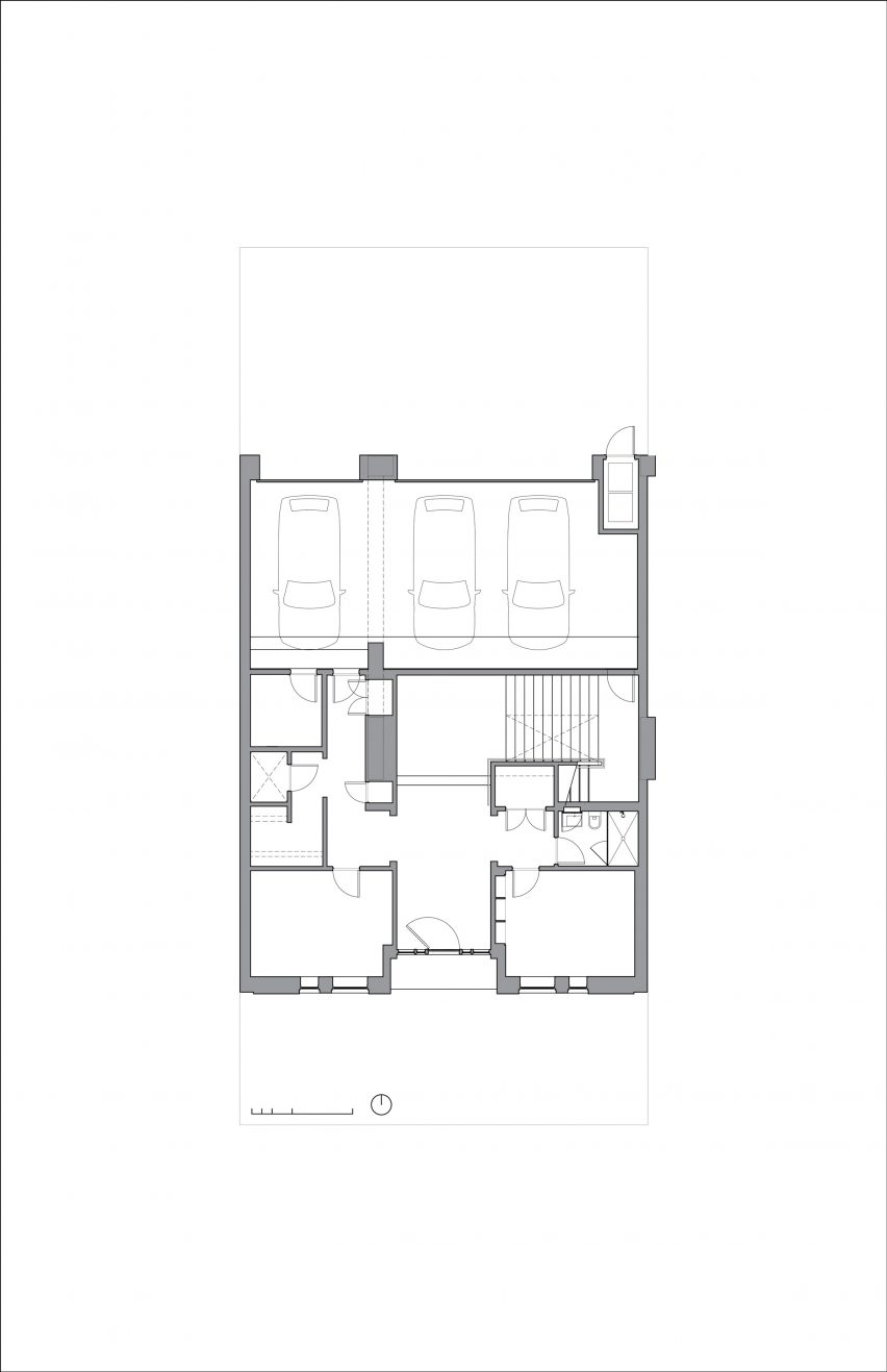 Plan of Lincoln Park Townhouse by HBRA