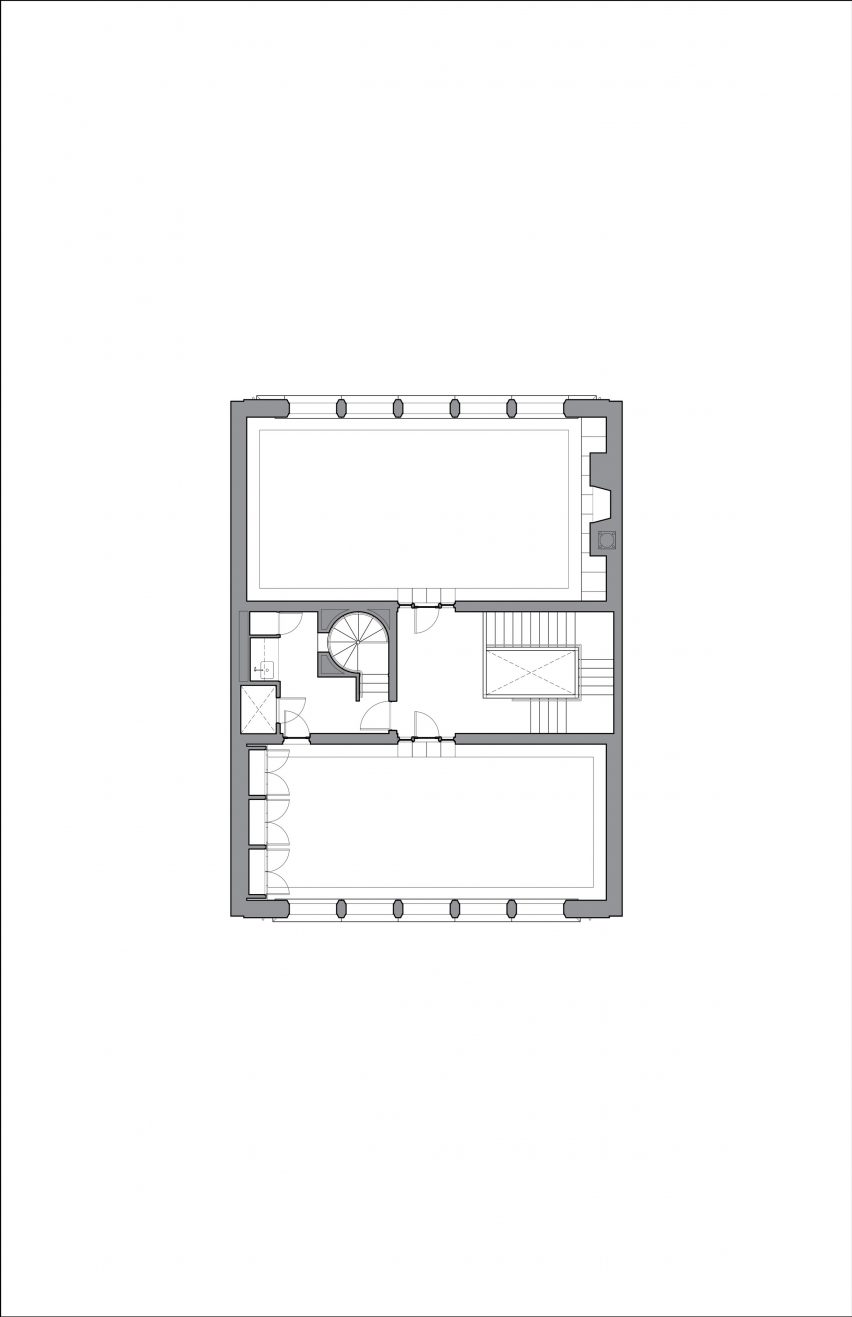 Plan of Lincoln Park Townhouse by HBRA