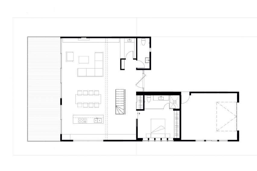 Plan of A House with a View by Axelrod Architects