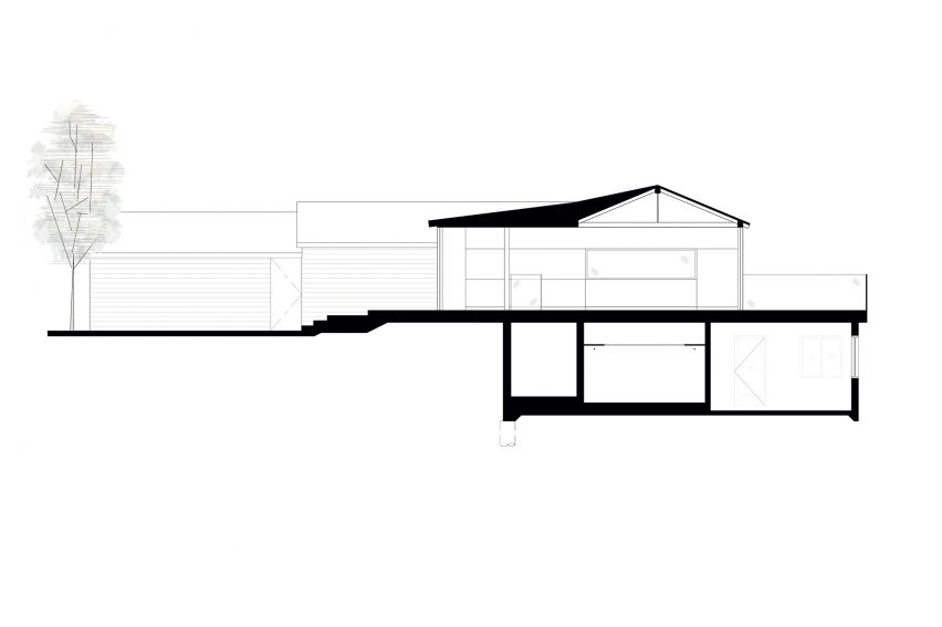 Section of A House with a View by Axelrod Architects