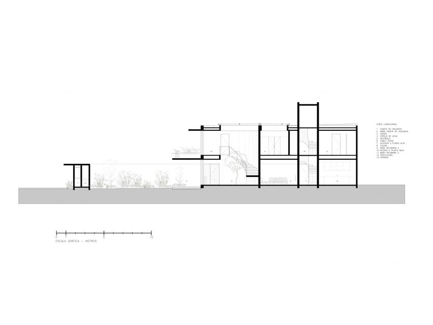 Plan for Sierra Fria house by JJRR Arquitectura