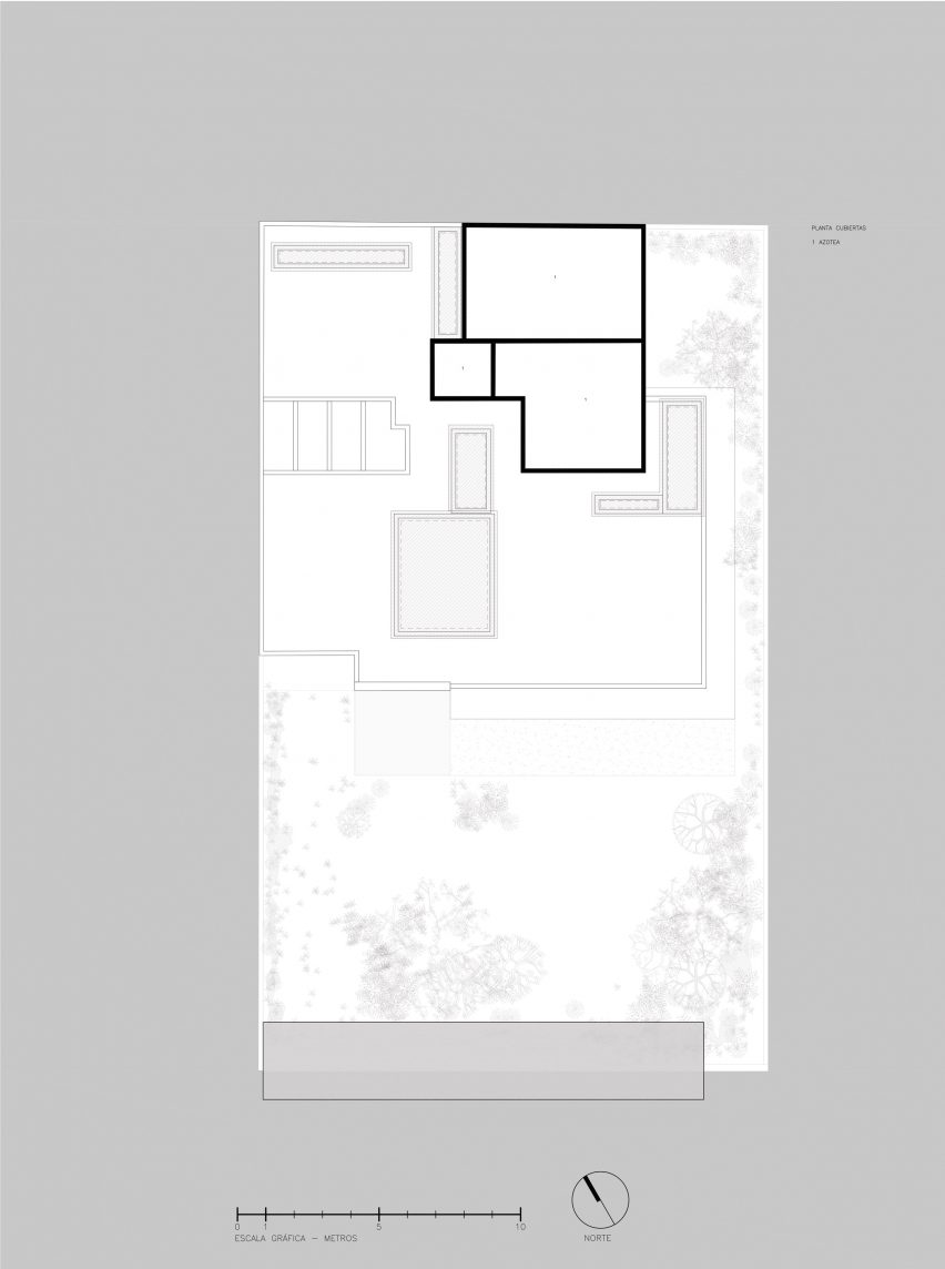 Plan for Sierra Fria house by JJRR Arquitectura