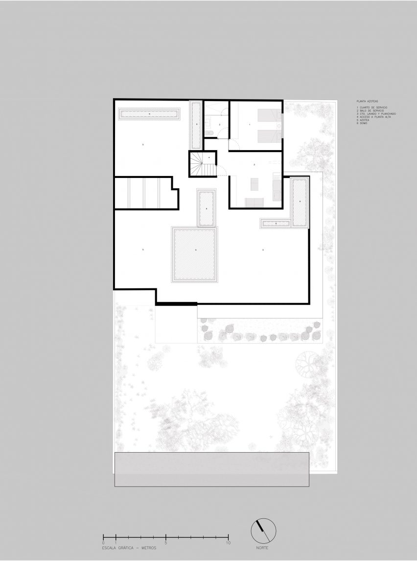 Plan for Sierra Fria house by JJRR Arquitectura