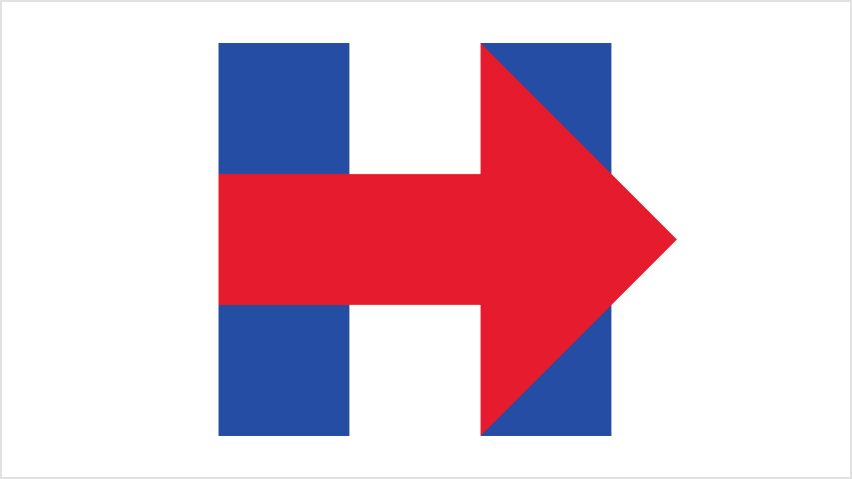 Trump may have won “not in spite of his terrible design work, but because of it” says Hillary Clinton’s logo designer
