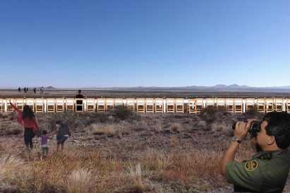 No-To-Scale imagines Donald Trump's US-Mexico wall as a 1,954-mile-long dinner table